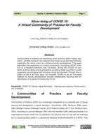 Silver-lining of COVID-19: A Virtual Community of Practice for Faculty Development