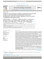 Changes in nasal and throat microbiota composition during and after mupirocin and chlorhexidine decolonization treatment in asymptomatic methicillin-resistant Staphylococcus aureus carriers: a longitudinal observational study