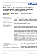 A cross-sectional study exploring associations between psychological safety, employee turnover intention and feedback skills in veterinary organisations