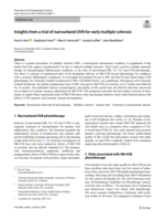 Insights from a trial of narrowband UVB for early multiple sclerosis