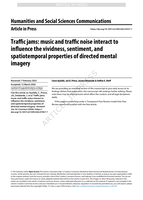 Traffic jams: music and traffic noise interact to influence the vividness, sentiment, and spatiotemporal properties of directed mental imagery