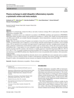 Plasma exchange in adult idiopathic inflammatory myositis: a systematic review and meta-analysis