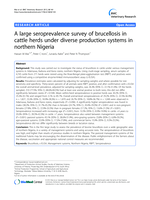 A large seroprevalence survey of brucellosis in cattle herds under diverse production systems in northern Nigeria