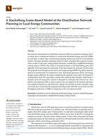 A Stackelberg Game-Based Model of the Distribution Network Planning in Local Energy Communities