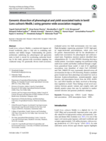 Genomic dissection of phenological and yield-associated traits in lentil (Lens culinaris Medik.) using genome-wide association mapping