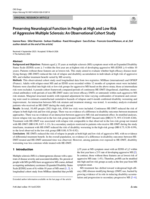 Preserving Neurological Function in People at High and Low Risk of Aggressive Multiple Sclerosis: An Observational Cohort Study