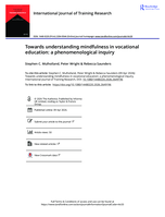 Towards understanding mindfulness in vocational education: a phenomenological inquiry