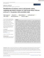Identification of resistance sources and genomic regions regulating spot blotch resistance in Asian bread wheat (Triticum aestivum L.) via genome-wide association study