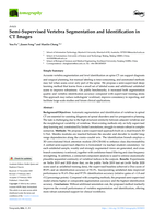 Semi-Supervised Vertebra Segmentation and Identification in CT Images
