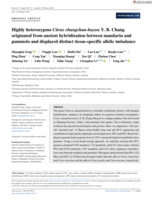 Highly heterozygous Citrus changshan-huyou Y. B. Chang originated from ancient hybridization between mandarin and pummelo and displayed distinct tissue-specific allelic imbalance