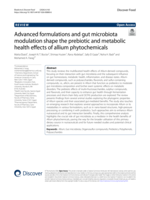 Advanced formulations and gut microbiota modulation shape the prebiotic and metabolic health effects of allium phytochemicals