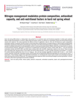 Nitrogen management modulates protein composition, antioxidant capacity, and anti-nutritional factors in hard red spring wheat