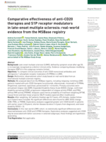 Comparative effectiveness of anti-CD20 therapies and S1P receptor modulators in late-onset multiple sclerosis: real-world evidence from the MSBase registry