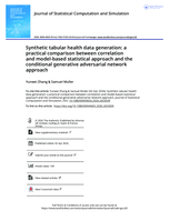 Synthetic tabular health data generation: a practical comparison between correlation and model-based statistical approach and the conditional generative adversarial network approach