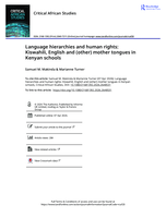 Language hierarchies and human rights: Kiswahili, English and (other) mother tongues in Kenyan schools