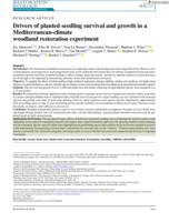 Drivers of planted seedling survival and growth in a Mediterranean-climate woodland restoration experiment