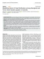 Modelling vitamin D food fortification among Aboriginal and Torres Strait Islander peoples in Australia