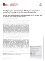 Investigating the zoonotic origins of ESBL-producing E. coli in community-acquired urinary tract infections in Ecuador