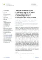 Thermal variability across truck decks and at off-truck rest periods influences rumen temperature in transported Bos indicus cattle