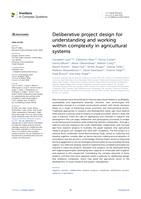 Deliberative project design for understanding and working within complexity in agricultural systems