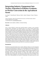 Integrating Industry Engagement Into Tertiary Education to Enhance Graduate-to-Worker Conversion in the Agricultural Sector