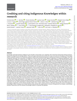 Crediting and citing Indigenous Knowledges within research