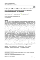 Exploring the Influence of Personality and Trust on Business Performance Among Bangladeshi Women Entrepreneurs: Fostering Empowerment and Well-Being