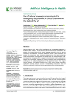 Use of natural language processing in the emergency department: A clinical overview on the state of the art