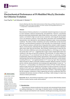 Electrochemical Performance of Pt-Modified Mn3O4 Electrodes for Chlorine Evolution