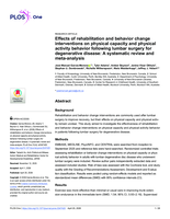 Effects of rehabilitation and behavior change interventions on physical capacity and physical activity behavior following lumbar surgery for degenerative disease: A systematic review and meta-analysis