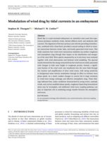 Modulation of wind drag by tidal currents in an embayment