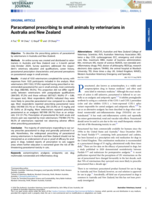 Paracetamol prescribing to toc by veterinarians in Australia and New Zealand