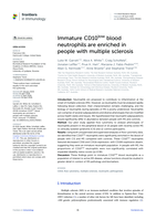 Immature CD10low blood neutrophils are enriched in people with multiple sclerosis