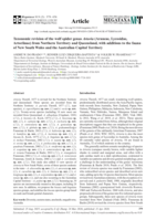 Taxonomic revision of the wolf spider genus Artoria (Araneae, Lycosidae, Artoriinae) from Northern Territory and Queensland, with additions to the fauna of New South Wales and the Australian Capital Territory
