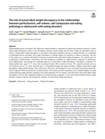 The role of actual-ideal weight discrepancy in the relationships between perfectionism, self-esteem, self-compassion and eating pathology in adolescents with eating disorders