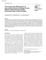 The Comparative Effectiveness of Interventions Aimed at Making Tourists Behave in More Environmentally Sustainable Ways: A Meta-Analysis