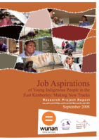 Job aspirations of young indigenous people in the East Kimberley: Making new tracks