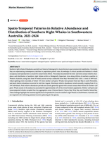 Spatio‐Temporal Patterns in Relative Abundance and Distribution of Southern Right Whales in Southwestern Australia, 2021–2024