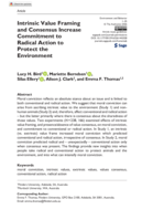 Intrinsic Value Framing and Consensus Increase Commitment to Radical Action to Protect the Environment