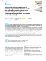 Adherence to clinical guidelines in treating degenerative disorders of the supraspinatus tendon: A descriptive baseline analysis of surgical vs. conservative approaches in a 12-month observational study