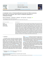 A systematic review of hydrometallurgical processes for lithium extraction from hard rock minerals, with a focus on enhanced utilisation of Delithiated Residues