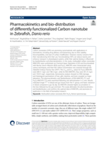Pharmacokinetics and bio-distribution of differently functionalized Carbon nanotube in Zebrafish, Danio rerio