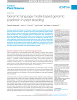 Genomic language model-based genomic prediction in plant breeding