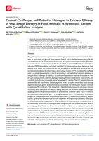 Current Challenges and Potential Strategies to Enhance Efficacy of Oral Phage Therapy in Food Animals: A Systematic Review with Quantitative Analysis
