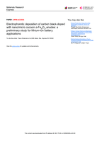 Electrophoretic Deposition of Carbon Black-Doped with Nano/Micro Cocoon α-Fe2O3 Anodes: A Preliminary Study for Lithium-Ion Battery Applications
