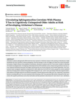 Circulating Sphingomyelins Correlate With Plasma T-Tau in Cognitively Unimpaired Older Adults at Risk of Developing Alzheimer's Disease
