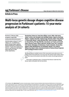 Multi-locus genetic dosage shapes cognitive disease progression in Parkinson's patients: 15-year meta-analysis of 24 cohorts