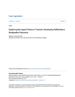 Exploring the Liquid Politics of Tourism: Developing Reflexivity in Backpacker Discourse