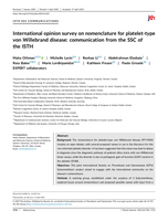 International opinion survey on nomenclature for platelet-type von Willebrand disease: communication from the SSC of the ISTH