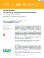 How many shots are enough? Optimizing precision measurements when testing lead‐free ammunition